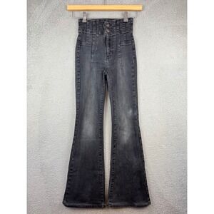 Free People Black Flare Leg Jeans